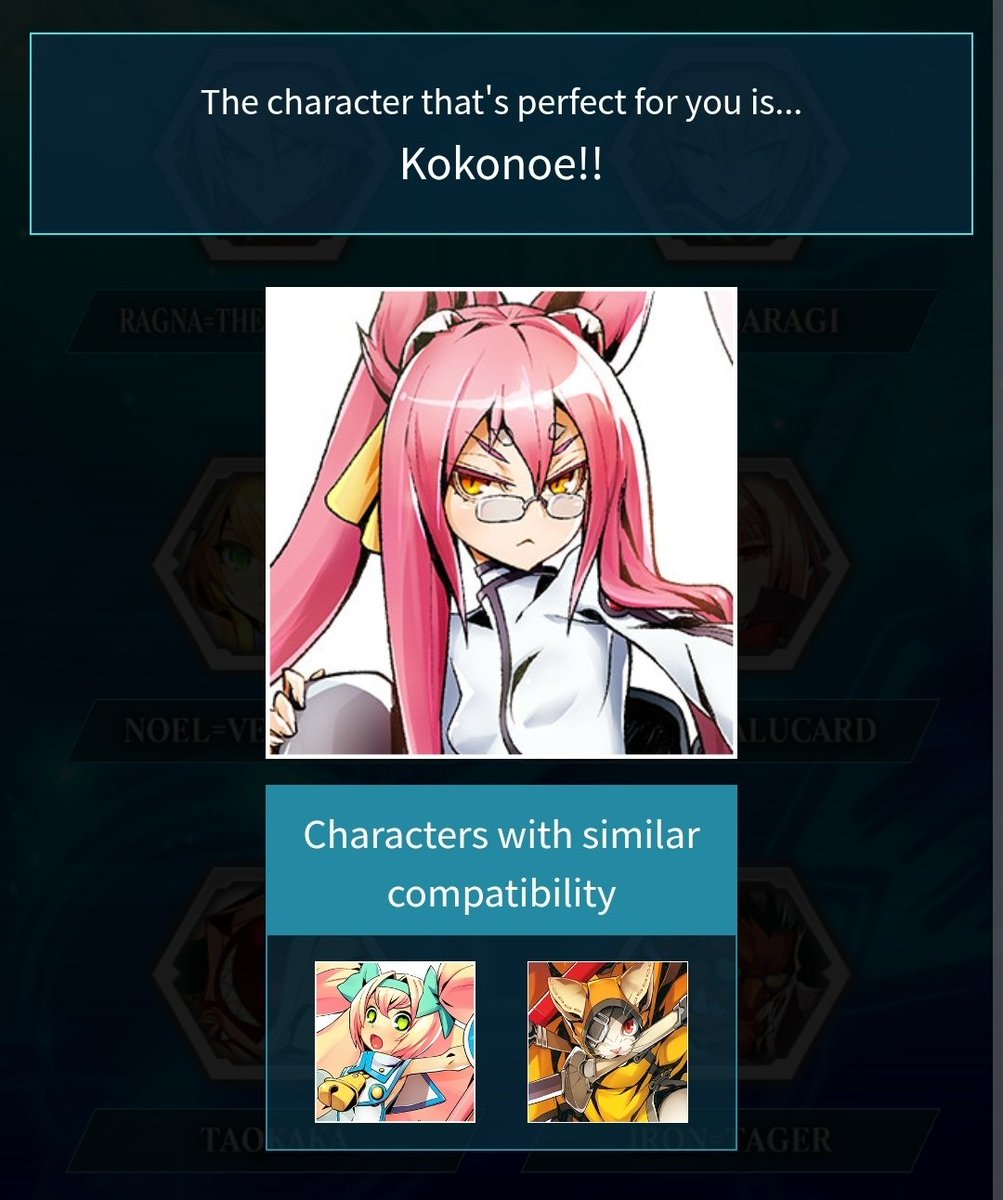 Super_Raptor1's tweet photo. Took the Blazblue quiz and huhhh??!! https://t.co/soYOGzAeab