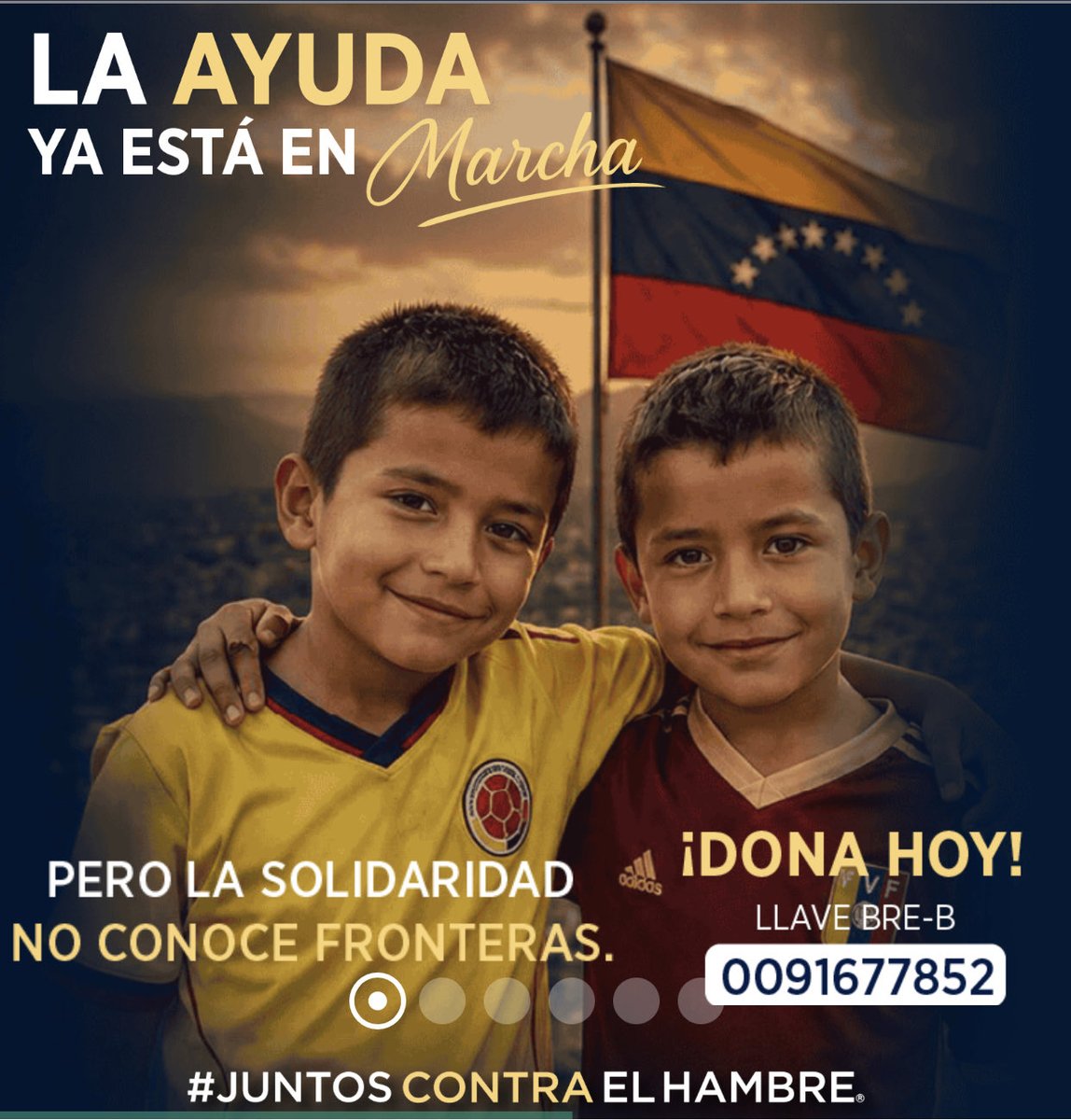 raul_espinosam's tweet photo. Cuando la solidaridad nos une la esperanza se hace más fuerte. Nuestro aporte hace la diferencia 👇🏽
https://t.co/6PeluPZWVl
#TodosPorVenezuela https://t.co/TF5AAtz6gH