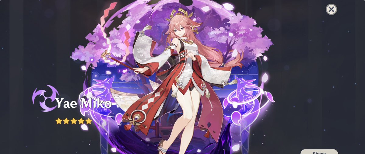 readyplayeralex's tweet photo. I got my guaranteed Yae Miko at 78 pity from the Lightrace banner! Finally have her

#YaeMiko #GenshinImpact https://t.co/RV5dyLn6CK