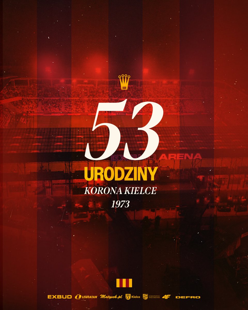 Korona_Kielce's tweet photo. Wyjątkowa, najpiękniejsza i najważniejsza! 💛❤️

Swoje urodziny świętuje dziś nasza ukochana Korona Kielce! Z tej okazji życzymy Jej wszelkiej pomyślności, świetlanej przyszłości i wielu sukcesów, bo wspólnie #IdzieMYpoWięcej! ✊

NAJLEPSZEGO, KORONECZKO! 🥳 https://t.co/OyFd4xgTWT
