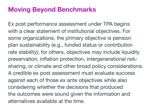 Mill_Moron's tweet photo. CPP Investments seriously just posted a 12-page paper on how maybe performance benchmarks aren't fair and actually the best benchmark would be no benchmark at all https://t.co/8iaIpLCG1d
