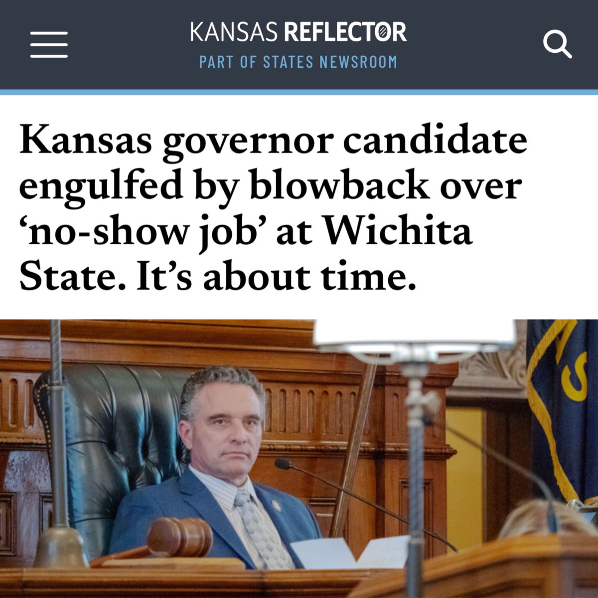 Philip_Sarnecki's tweet photo. A Kansan has notified me they have called Ty Masterson’s WSU office everyday for the last week. No one picked up the phone. No one called back.

While Ty has been in public office, he has received over $1 million from the WSU foundation. 

There should be a full investigation. https://t.co/GlpFVTIE8i