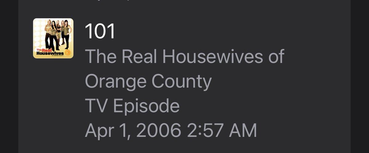 hayjimmay's tweet photo. This iTunes purchase changed the course of my life forever. Happy 20th #RHOC https://t.co/Y7jlJ4xXMl