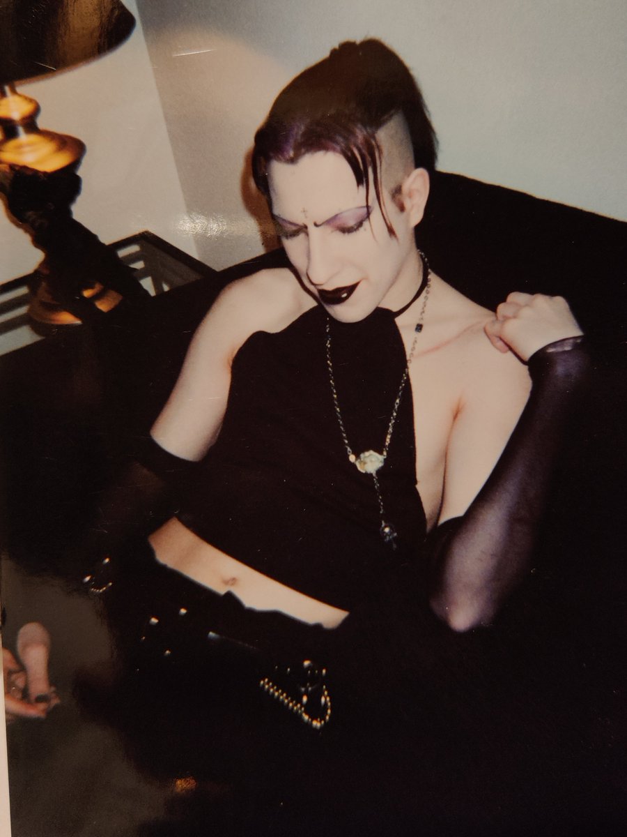 randallyoshika1's tweet photo. There was no larping in the 90's. There was no social media. We were real goths. 
#goth #gothboy https://t.co/96doq5obHE
