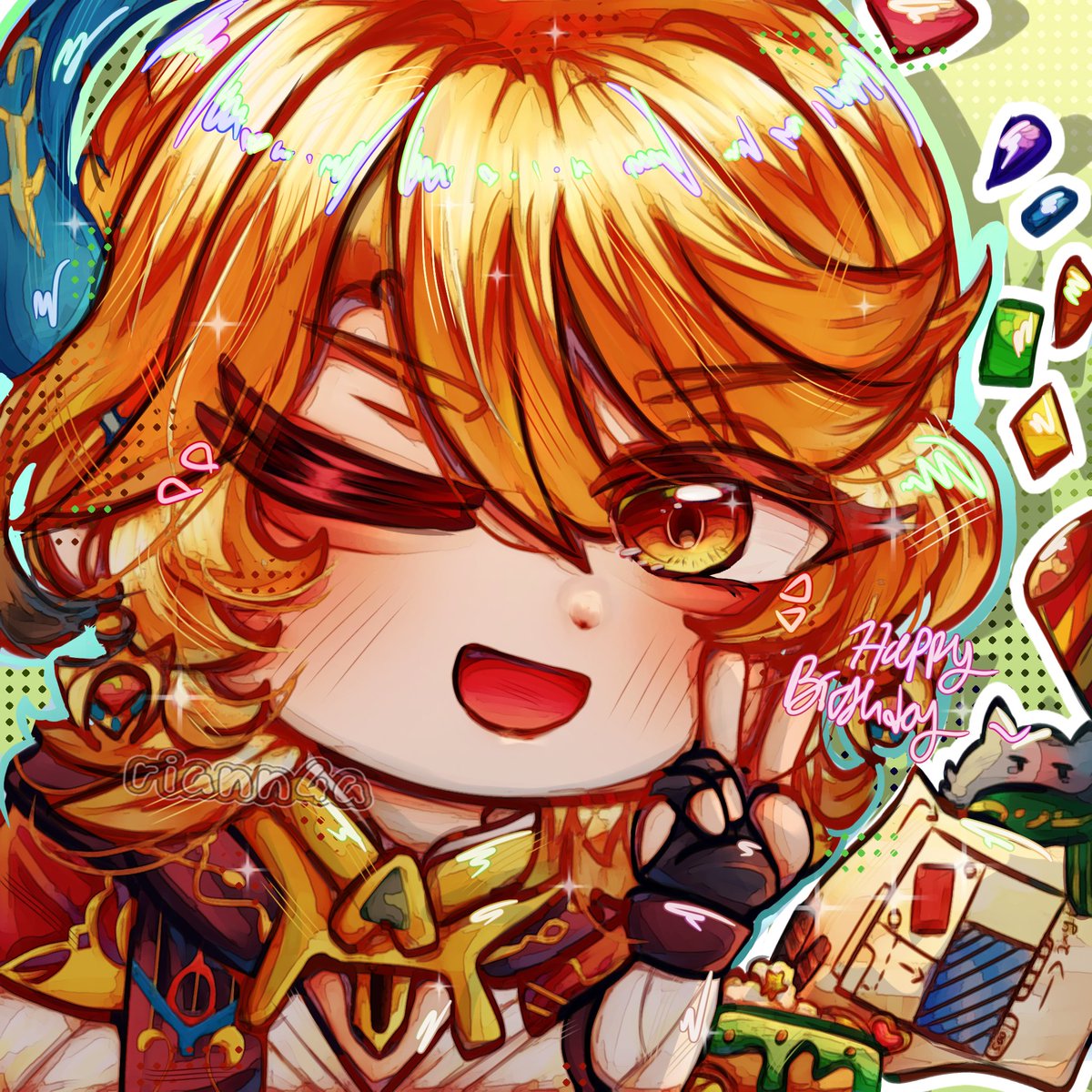 riann4a's tweet photo. Happy birthday kaveh!~  ✨🌱
#GenshinImpact #カーヴェ生誕祭2026 #kaveh https://t.co/JWXhYCz1K7
