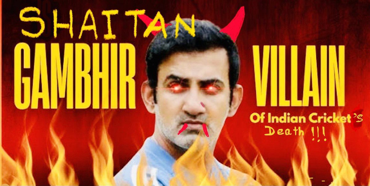 truelivingways's tweet photo. @StarSportsIndia 📛👹d Ugliest #shaitan 🌚👹@GautamGambhir 🖤💩👻🤡’s 💯cancer n ultimate 💯cursed of  #IndianCricket’s🏏 #grave #death☠️⚰️ 📛👎👎🏿👎🏾👎🏽👎🏼untl dis horrible cursed 🧟‍♂️👿 devil’s prpgandaful political forceful indctn by @BCCI #India 🏏it’s usd 2b b glorious 🌎top🔝
🆘#SackGautamGambhir https://t.co/jUPh6AasTI