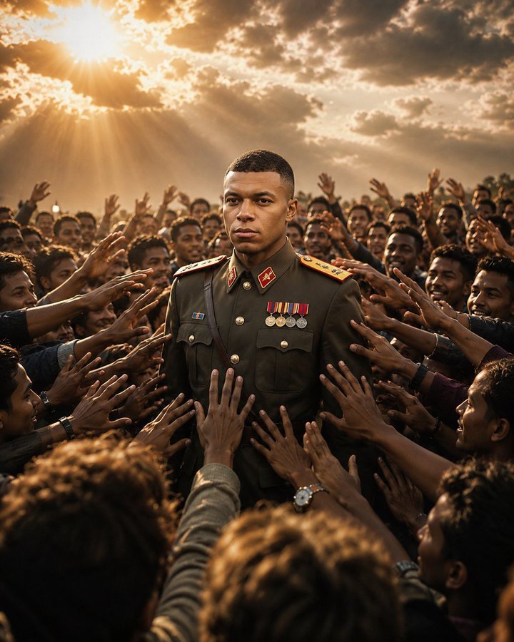 Vmanc's tweet photo. @Jackes_is_back Heil M'bappè the glorious iron willed leader! https://t.co/U1oiZqBw43