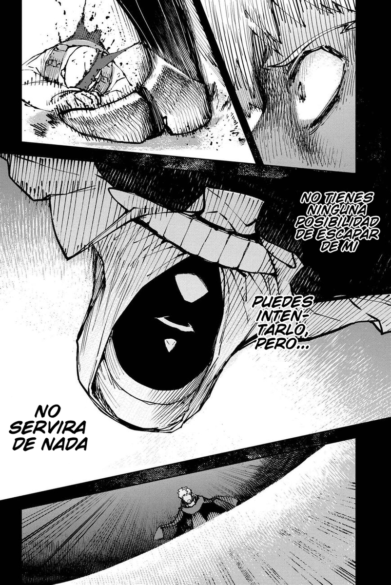 Tronodheroes's tweet photo. Emiya Alter proviene de un mundo alternativo desconocido.  Siendo un héroe justicia, fue a destruir el culto creado por Sesshōin Kiara, pero verse obligado a matar a Taiga lo destruyó por completo. Ese hecho mató todo rastro de justicia que quedaba en él.

Flashback manga SERAPH https://t.co/Pq5WqyVkoq
