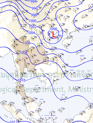 HelmutDuerrast's tweet photo. 10 Jul 26 06:50
Weather for #Thailand & region; via https://t.co/Cfj2vp2bHi, weather map via https://t.co/6xsPTcYmf6
>#SWMonsoon with SW WIND
>Low Pressure (L)-warmer land/ocean = more RAIN
>Double RED LINE=max Monsoon RAIN
>STORM https://t.co/qyxgFwfhJ7