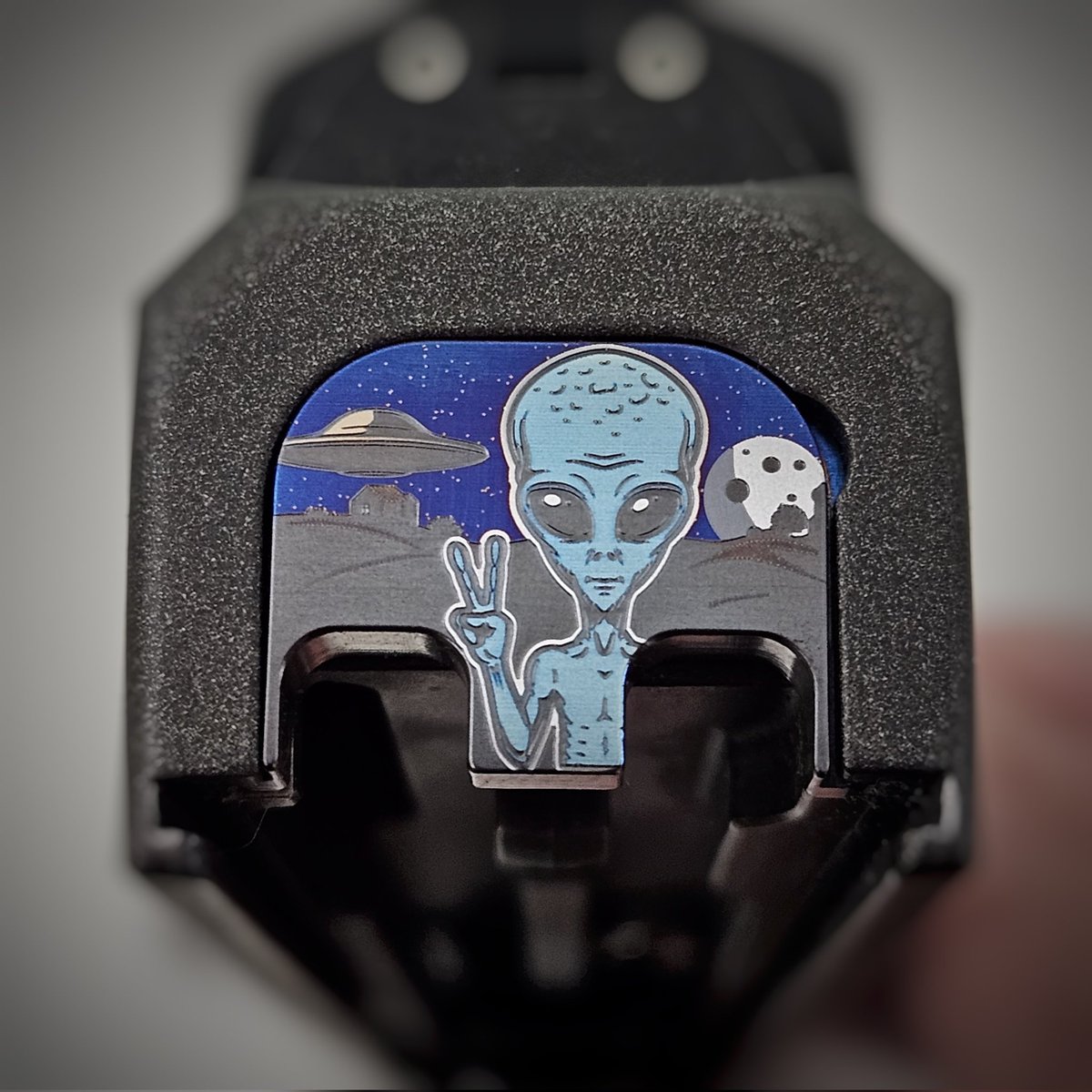 EtchedOrdnance's tweet photo. Titanium end plates for Glock, Ruger RXM, PSA Dagger that are 'Out of this world!' https://t.co/5nNnQI7uBe