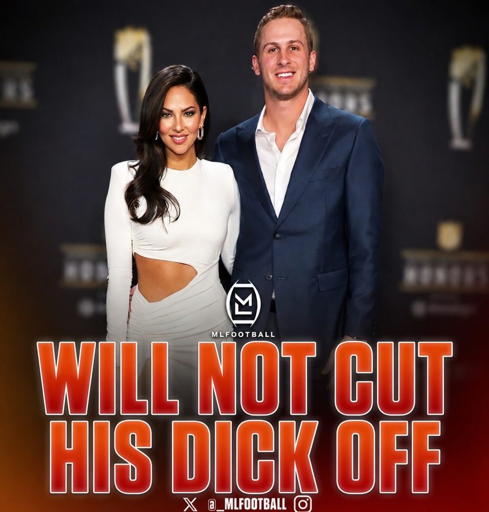 MLFootball's tweet photo. NEWS: Detroit #Lions star quarterback Jared Goff recently revealed that he would NOT CUT HIS D*CK OFF FOR A SUPER BOWL RING.

😳

Goff got married a couple of years ago to Sports Illustrated model Christen Harper.

Jared is committed… but only to a certain extent. https://t.co/577GKTOlbN