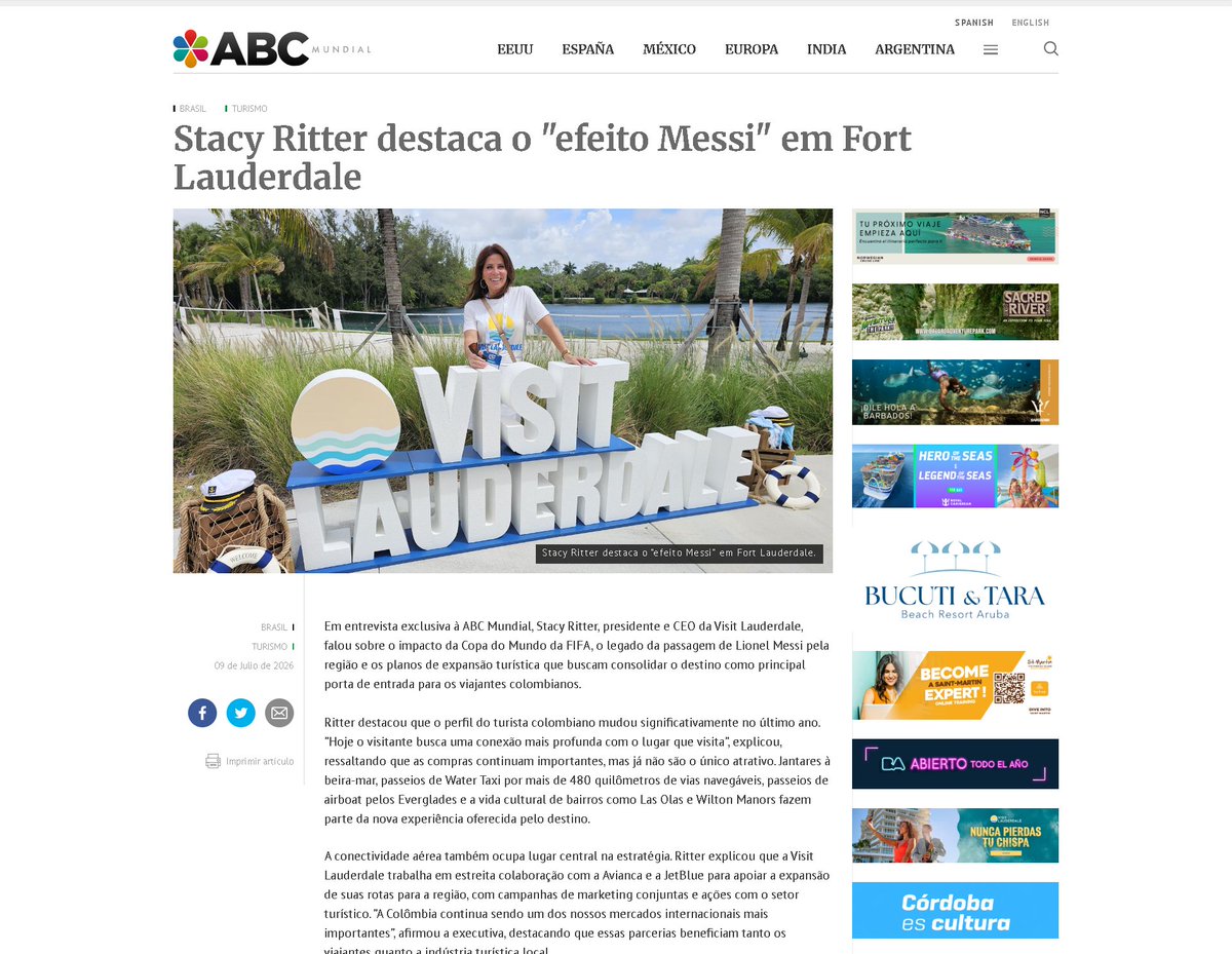 ABCMundial's tweet photo. Stacy Ritter destacó la influencia del "efecto Messi" en Fort Lauderdale
#FortLauderdale #Messi #EfectoMessi 
@visitlauderdale 
👉 Nota completa en ABC Mundial ESP/ENG/POR
https://t.co/MgmnXIFO98 https://t.co/n4V960UJbH