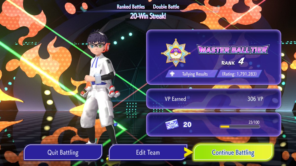 Cudan362's tweet photo. Reached 20 win streak in new season. #NintendoSwitch #PokemonChampions https://t.co/VCuGvNkX8K