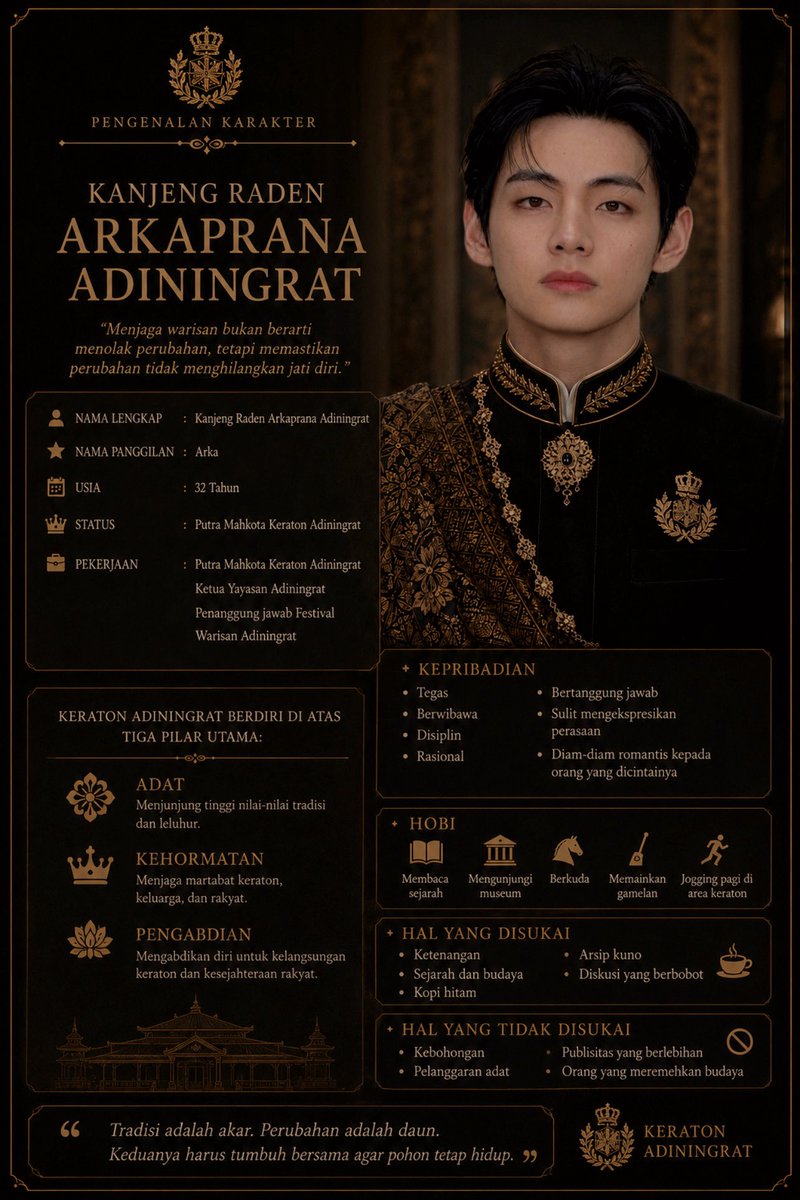 AntalaAU's tweet photo. ℙ𝕖𝕟𝕘𝕖𝕟𝕒𝕝𝕒𝕟 𝕋𝕠𝕜𝕠𝕙
1. Kanjeng Raden Arkaprana Adiningrat https://t.co/V2aWdnYpip