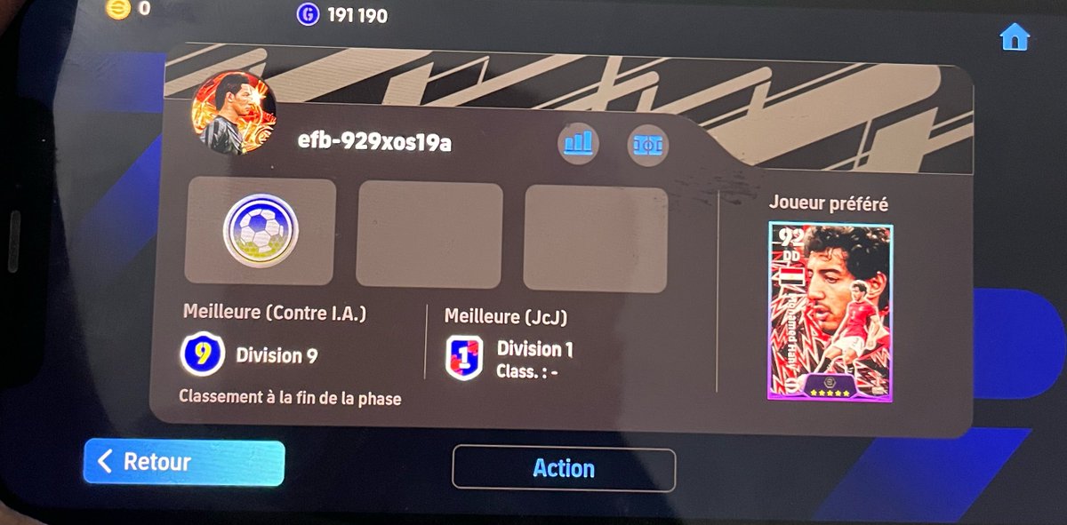 maaam_it's tweet photo. Le hackeur que @play_eFootball avait banni ce matin a créé un nouveau compte le voici, tu essayes de regarder son classement et le jeu ce ferme tout seul Grâce à ça il a réussi à monter jusqu’à top 1 mondial https://t.co/4irexKYjic