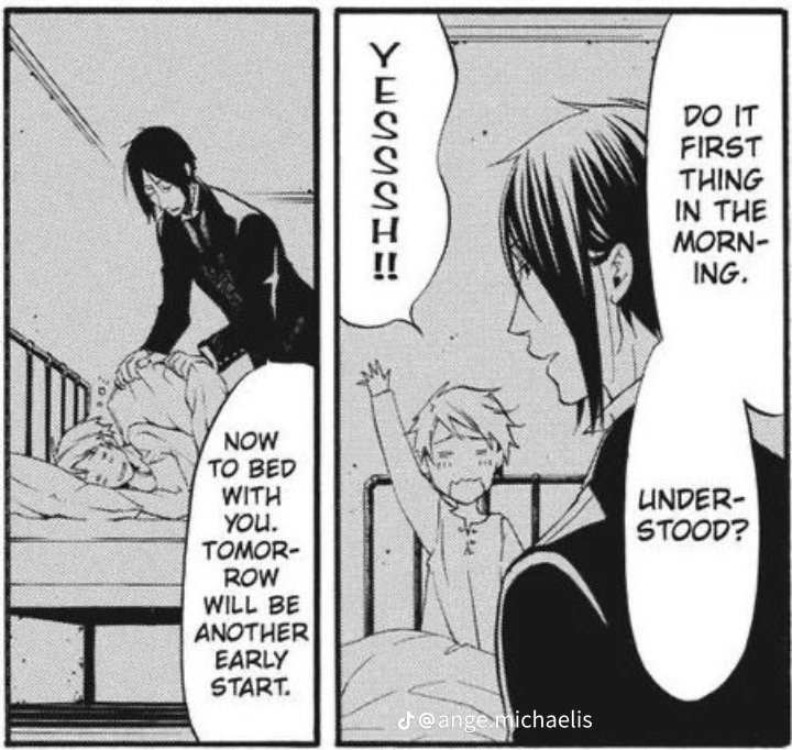 euteamokura's tweet photo. Sebastian could have simply dumped Finnian onto the bed, but no, he made a point of covering him up! He cares deeply about his son's comfort https://t.co/70whoL274s