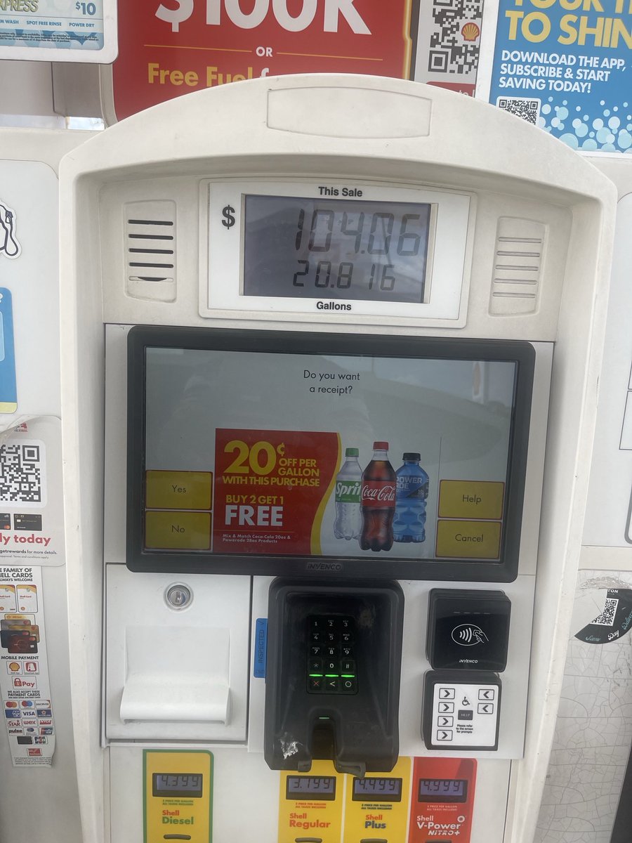 erniegris's tweet photo. Tired of winning? My ass. This is what i paid today in houston for gas. https://t.co/PkQuMn1xpd