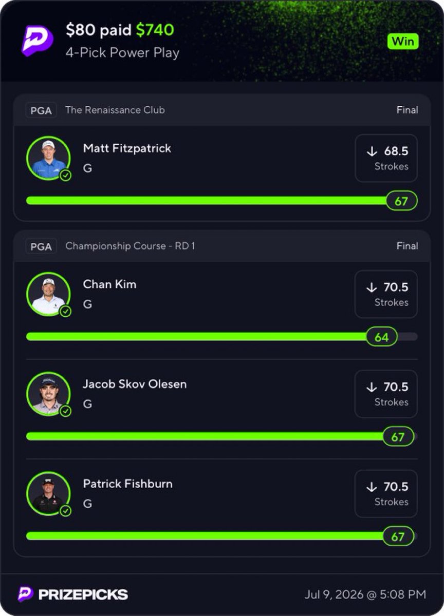 roseweedrt's tweet photo. ANOTHER PGA BANG⛳️⛳️

DISCORD CASHED AGAIN!! THIS IS WHAT WE DO✅✅✅

#WorldCup2026FIFA | #NBA 🏀 | #WNBA | #CBB 🏀 | #PrizePicks 🔐 | #PROPS | #POTD 📋 | #Picks | #MLB ⚾ | #Gambling𝕏 https://t.co/8w5sLZE0H6