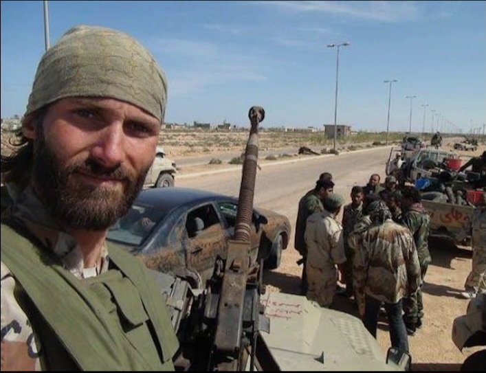 SarcLieHunter's tweet photo. @AdityaRajKaul It's like AlQaeda or ISIS terrorists asking for halal food.
His organisation Sons of Liberty internationa claims in its website -"Founded by security analyst and U.S. Citizen, Matthew VanDyke, to protect the defenseless and support people around the world struggling for freedom." https://t.co/iVrrGX3LEr