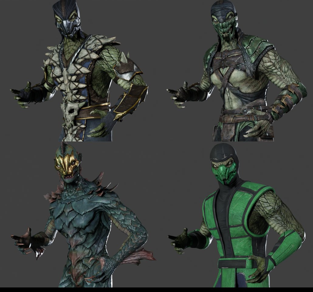 ShrimPort's tweet photo. Kano and Reptile WIP https://t.co/eegjPGMvvN