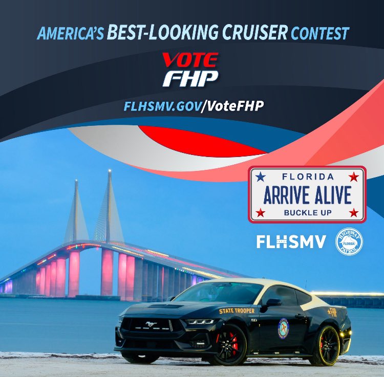 FHPJacksonville's tweet photo. Hey, DUUUVAL!
We need your help in keeping FHP as “America’s Best Looking Cruiser” for the fourth year in a row! 🏆
Vote today for the Florida Highway Patrol’s iconic Black &amp; Tan!
https://t.co/4H3kuLFddo https://t.co/DLD9mSAnJF