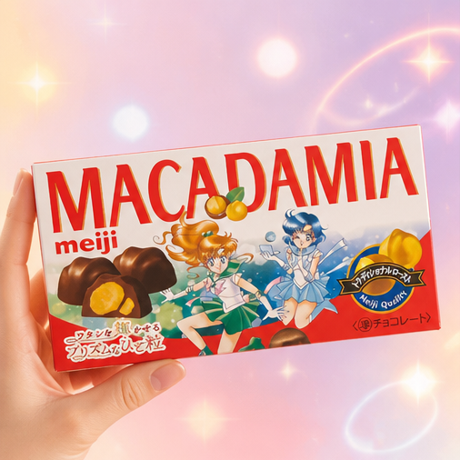potsquared's tweet photo. POV: snacking like a Guardian today. ✨ Which scout is your favorite? Tell us in the comments! 🌙
#meiji #macadamia #sailormoon #japansnacks #snackgoals https://t.co/ueU3yYG8eJ