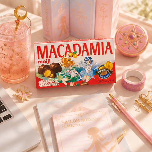 potsquared's tweet photo. POV: snacking like a Guardian today. ✨ Which scout is your favorite? Tell us in the comments! 🌙
#meiji #macadamia #sailormoon #japansnacks #snackgoals https://t.co/ueU3yYG8eJ