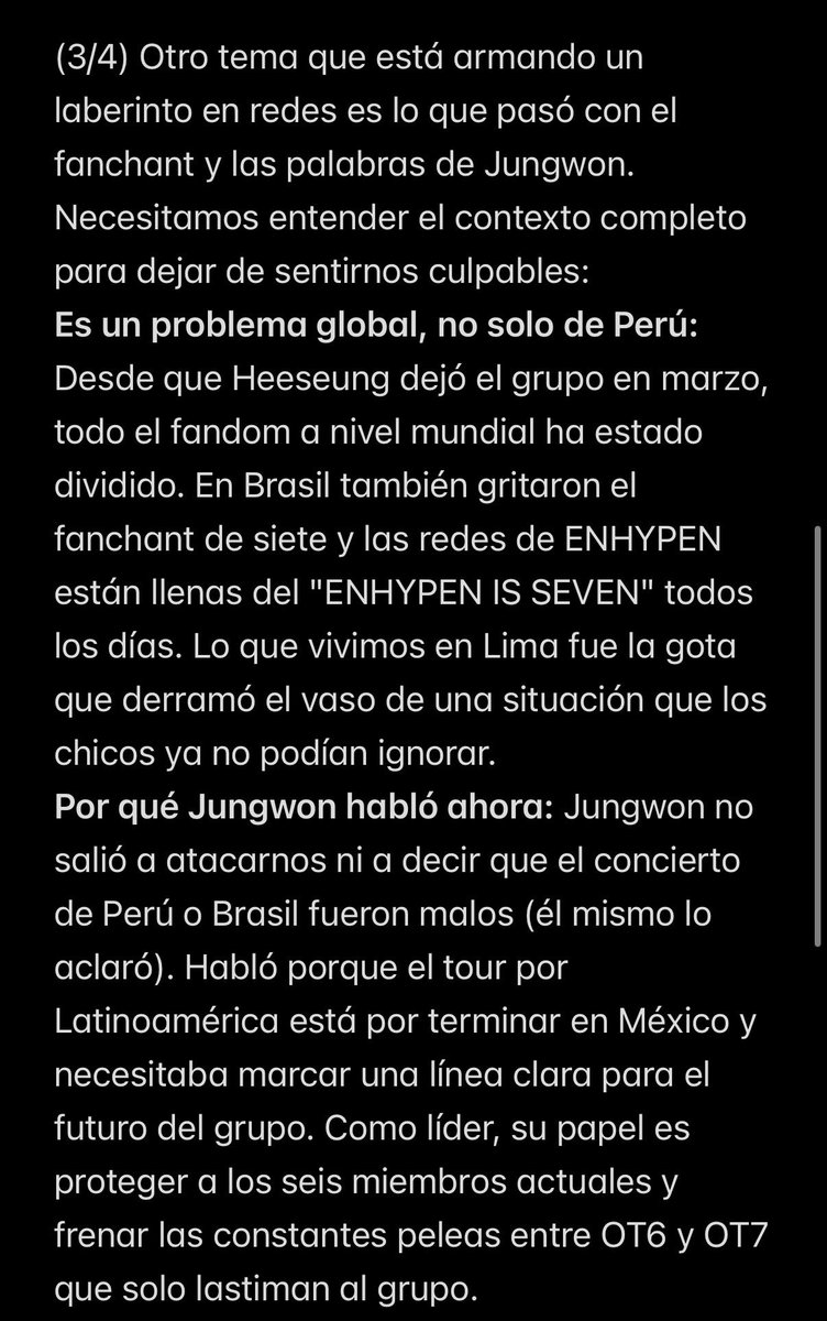 danlefl's tweet photo. Dejo esto y me voy a ver por 16272 vez mis videos del concierto 🫶🏻.
#BLOODSAGA_IN_PERU #ENHYPEN_WORLD_TOUR #ENHYPEN #ENHYPEN_IN_PERU https://t.co/M3pRvXo7WX