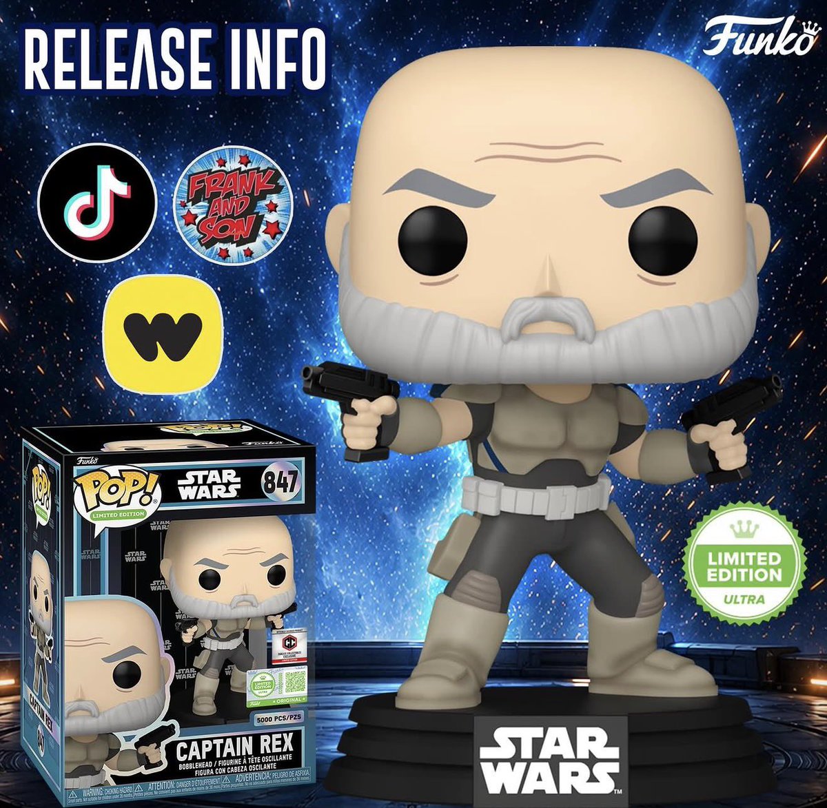 DisTrackers's tweet photo. Chalice Collectibles will be selling their 5000 piece Rex at Frank &amp; Son and giveaways! They only received a portion of the stock.
.
#StarWars #Funko #FunkoPop #Collectibles https://t.co/CJzS7ItsN1