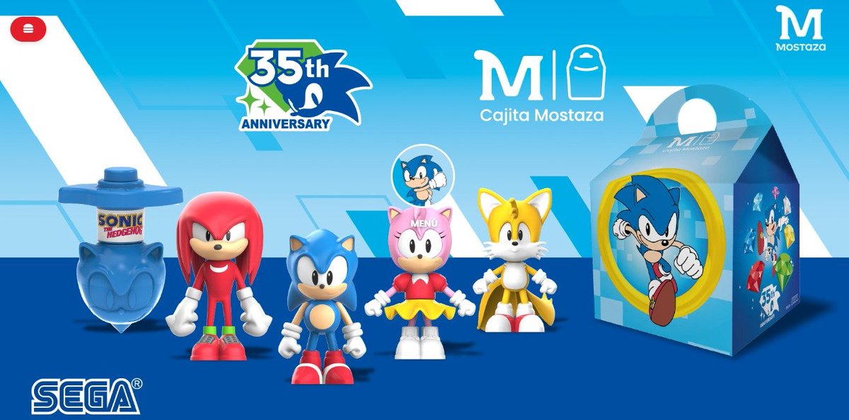 Rossy_Draws's tweet photo. Mostaza Uruguay launched a Sonic toy promotion for its 35th anniversary.
For now, they're only available here; Argentina and Paraguay, the other two countries where the fast-food chain operates, have other promotions. https://t.co/J6z4w8C9ii
