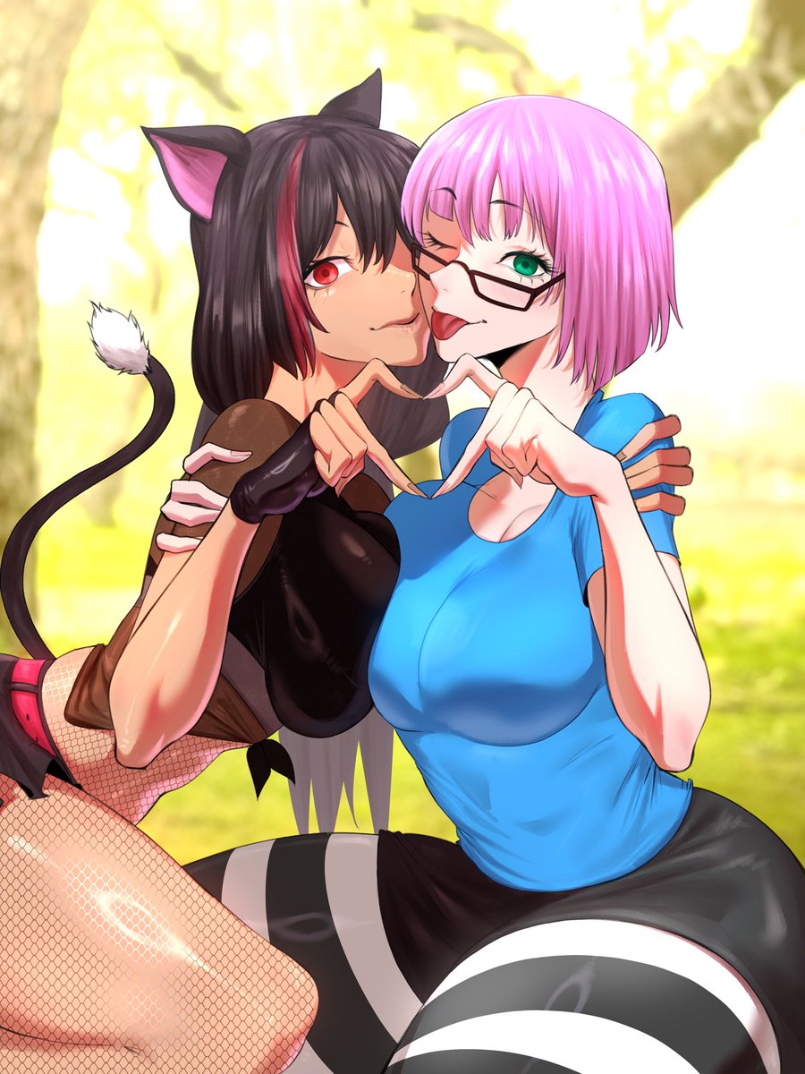 RaxonXVI_'s tweet photo. My beautiful beloved wifey Alice and my precious kitty @Shizuoka_CH 💕💖💕💖💕💖💕

(Art by the amazing @ooncee34) https://t.co/aUhnDKm6zc