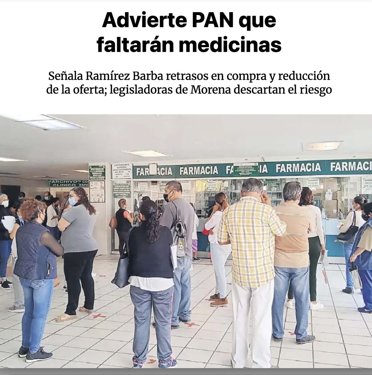 ectorjaime's tweet photo. Desde 2018, los gobiernos de Morena han fallado en el abasto de medicamentos

Para 2027 y 2028 las cosas pintan peor. Llevan casi 4 meses de atrasos en las licitaciones a cargo de @EduardoClark y @Birmex 

Además, eliminaron 824 claves de medicamentos por "austeridad" 👇

El abasto de medicamentos para 2027 y 2028 se encuentra nuevamente en riesgo por los retrasos del Gobierno federal en el proceso de compra consolidada, así como por la reducción del catálogo de claves disponibles para los pacientes del sector público.

La convocatoria a la licitación fue anunciada primero para el 24 de marzo y, posteriormente, fue modificada para el 7 de mayo; sin embargo, ya es julio y la convocatoria sigue sin publicarse.

Cada día de retraso aumenta la posibilidad de fracaso en la compra de 3 mil 600 millones de piezas de medicamentos para los próximos dos años.

Con estos tiempos, resulta cada vez más complicado que los medicamentos puedan entregarse a partir de enero de 2027, como debería ocurrir para garantizar la continuidad de los tratamientos.

El problema no es nuevo, ya que desde 2018 se han registrado fallas en la planeación, compra, distribución y entrega de medicamentos.

La justificación oficial es que la Secretaría de Hacienda y Crédito Público no ha autorizado la suficiencia presupuestal, es decir, los recursos necesarios para iniciar el proceso de adquisición.

A este retraso se suma que el IMSS-Bienestar acumula pasivos por 112 mil millones de pesos con proveedores de medicamentos y servicios, entre ellos distribuidores, fabricantes, laboratorios clínicos, empresas de hemodiálisis, bancos de sangre, servicios de anestesia, imagenología y radioterapia.

Se han presumido supuestos ahorros en las compras de medicamentos, pero al mismo tiempo se reconoce que las empresas seleccionadas no cumplieron; en los hechos, se eligieron proveedores baratos e ineficientes, se retrasaron pagos, se acumularon deudas y se desordenó el sistema.

Además del retraso en la compra consolidada, se identifica una decisión más grave: la reducción del catálogo de claves de medicamentos del sector público.
El propio IMSS-Bienestar confirmó que, desde hace más de un año, redujo el catálogo de 2,753 a 1,929 claves, es decir, 824 claves menos.

Aunque la justificación oficial fue generar ahorros, en los hechos se limitaron las opciones terapéuticas disponibles para los pacientes.

Si el Consejo de Salubridad General aprobó un Compendio Nacional con 2,753 claves, fue porque esos medicamentos fueron evaluados y considerados necesarios para que los médicos pudieran recetarlos conforme a las necesidades clínicas de cada persona.
Reducir el catálogo significa quitarle a los pacientes la posibilidad de recibir el tratamiento más adecuado para su enfermedad.

Esta decisión se tomó sin claridad suficiente sobre la evaluación técnica realizada, sin participación suficiente de especialistas externos y sin consulta a los pacientes.

Las personas con hipertensión, diabetes, cáncer, VIH, enfermedades raras o padecimientos crónicos no fueron informadas ni consultadas sobre la reducción de alternativas terapéuticas.