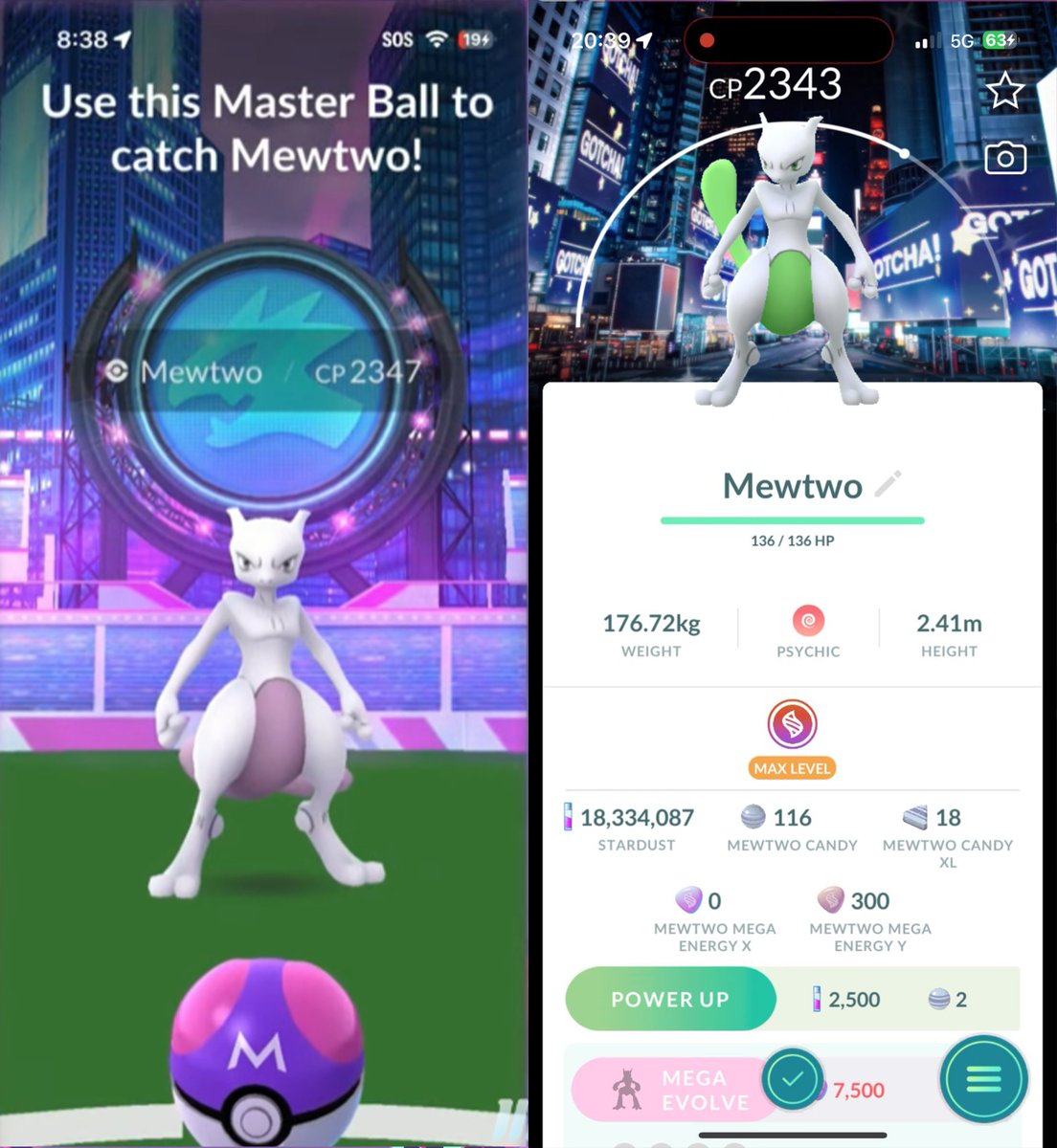 trainersgo2022's tweet photo. 🤓 Mewtwo con fondo especial en dos incursiones coordinadas en Nueva York por el 10.º aniversario de Pokémon GO.

🎟️ Estas incursiones fueron visibles solo para los Entrenadores que tenian entrada del evento.

▶️ Para capturar a Mewtwo, los asistentes recibieron una Master Ball.

#PokemonGOApp #PokemonGO
