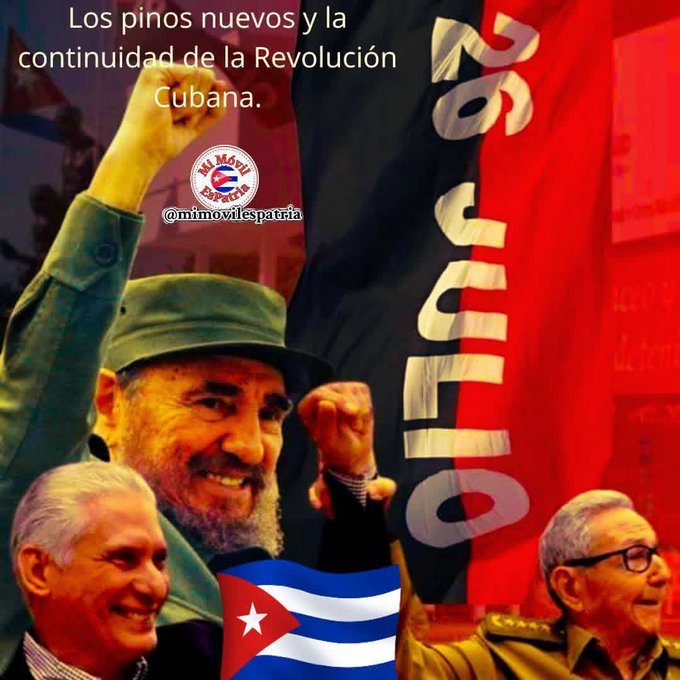 AdaCmkc's tweet photo. Los pinos nuevos y la continuidad de la revolución cubana  
#SiempreEs26
#SantiagoDeCuba @LaCmkc https://t.co/1fkdKCKYtP