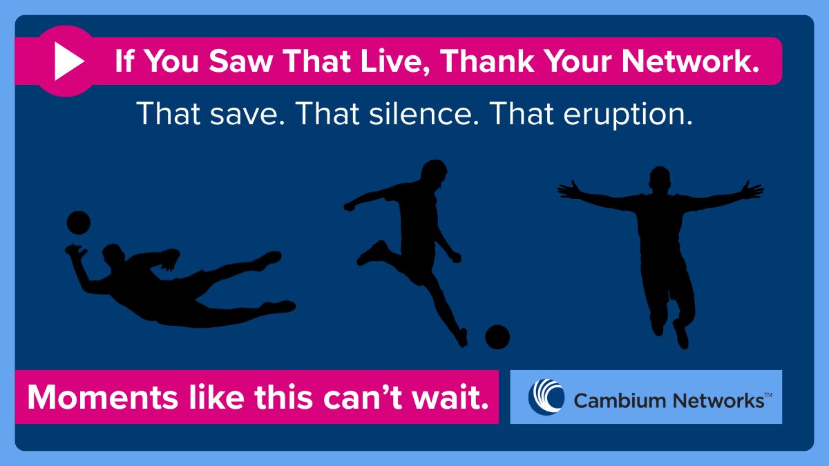 CambiumNetworks's tweet photo. If you saw it live, thank your network.

Every moment depends on reliable connectivity when millions are streaming at the same time. 

Is your network ready for the next big match?

See how: https://t.co/fDgk9lwVoU

#Broadband #Connectivity https://t.co/Y1Vje1t5iR