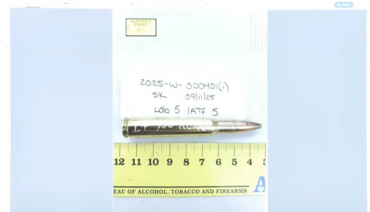 IanCarrollShow's tweet photo. So now that we know that the bullets allegedly used to shoot Charlie appear to be  brand new FMJ rounds and that Tyler was not a great shot-

Can’t wait to watch the fed sloppers move their goal posts and explain how brand new .30-06 FMJ stops in a human neck.

I was told there were mountains of evidence to convict Tyler Robinson, instead I am left with mountains of questions, contradictions, and wildly improbable coincidences.