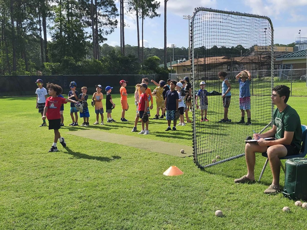 FIEagleSports's tweet photo. Huge success for the โ26 FIHS Baseball Camp! Awesome instruction, water day, teaching and autographs from Golden Eagle Alums Tanner Thomas of the Party Animals and National Champ Isaac Williams! 100 kids had a Blast! #SoarHigher https://t.co/evWH2cGh9U