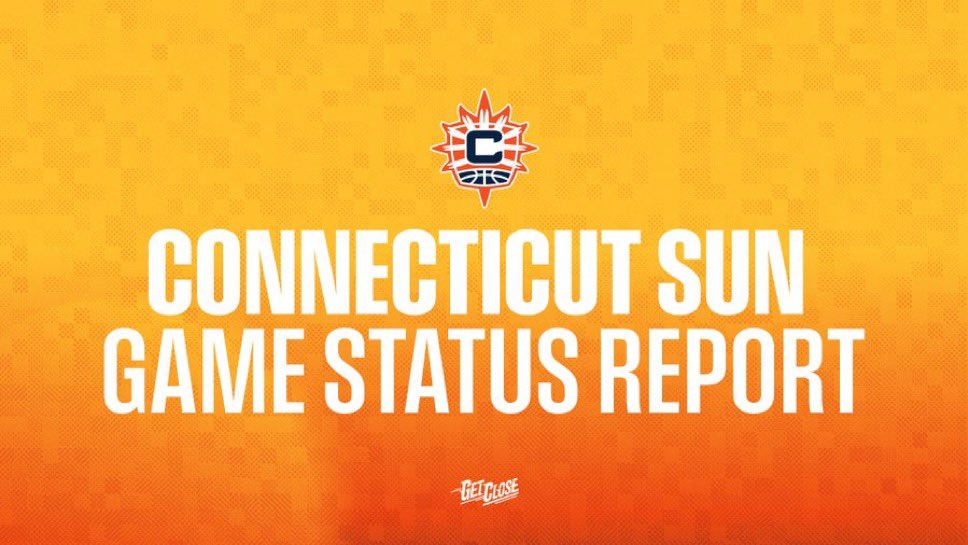 CTSunPR's tweet photo. Game Status Report vs. Golden State Valkyries - 07.10.26

Brittney Griner - OUT (Left Quad Strain)
Aneesah Morrow - OUT (Reconditioning) 
Saniya Rivers - OUT (Left Ankle Sprain) https://t.co/24FlZZegdP