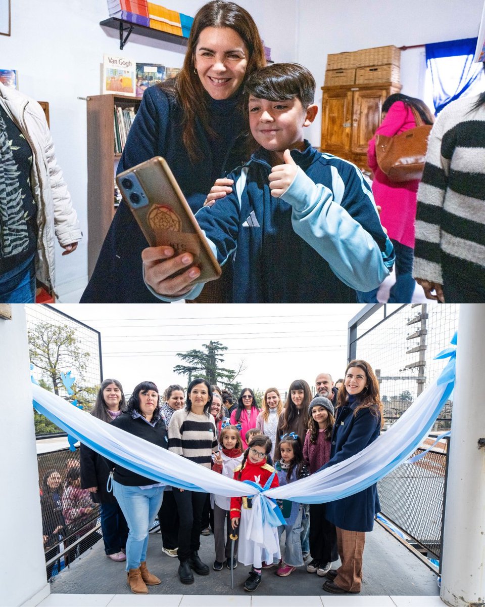 marielfmoreno1's tweet photo. Compartimos con enorme alegría junto a la Escuela Creciendo Juntos la inauguración de su nuevo SUM y la reinauguración de la biblioteca, dos espacios muy esperados por todas y todos 

Estas obras pudieron concretarse con el acompañamiento del Municipio a través del Fondo Educativo. Creemos que cada escuela merece contar con espacios dignos y cuidados, donde las niñas y los niños puedan aprender, compartir y crecer.

Quiero felicitar a toda la comunidad educativa, a las familias y a quienes, con tanto esfuerzo y compromiso, sostienen este proyecto todos los días. Sabemos que son tiempos difíciles, pero cuando una comunidad se organiza y trabaja unida, es capaz de hacer realidad grandes cosas.

¡Felicitaciones a la Escuela Creciendo Juntos por este paso tan importante!❤️