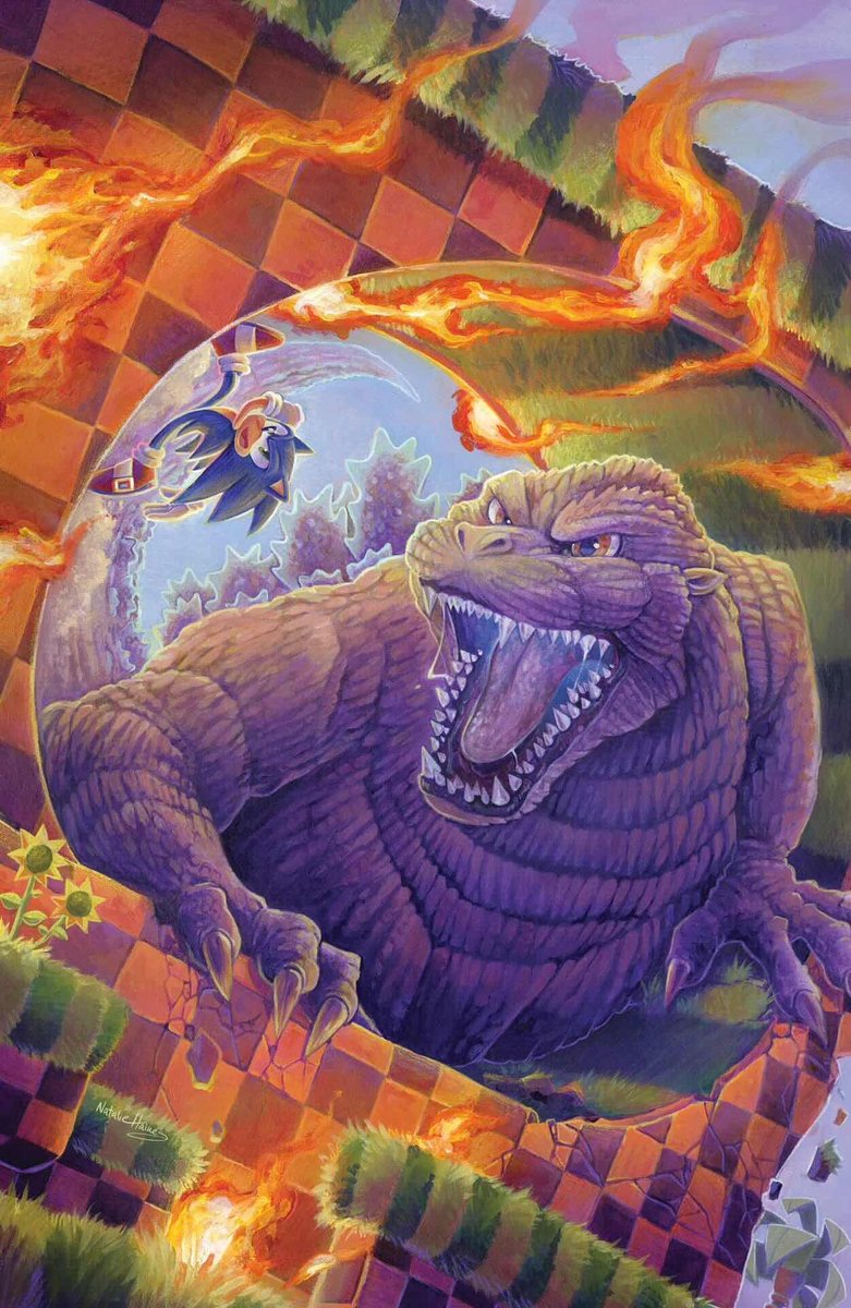 TailsChannel's tweet photo. Here is a #SDCC exclusive cover for #IDWSonic x #Godzilla Issue 1, by @Ls1389!

(h/t @bleedingcool)

#SonicNews https://t.co/Fw5aOzwyZD