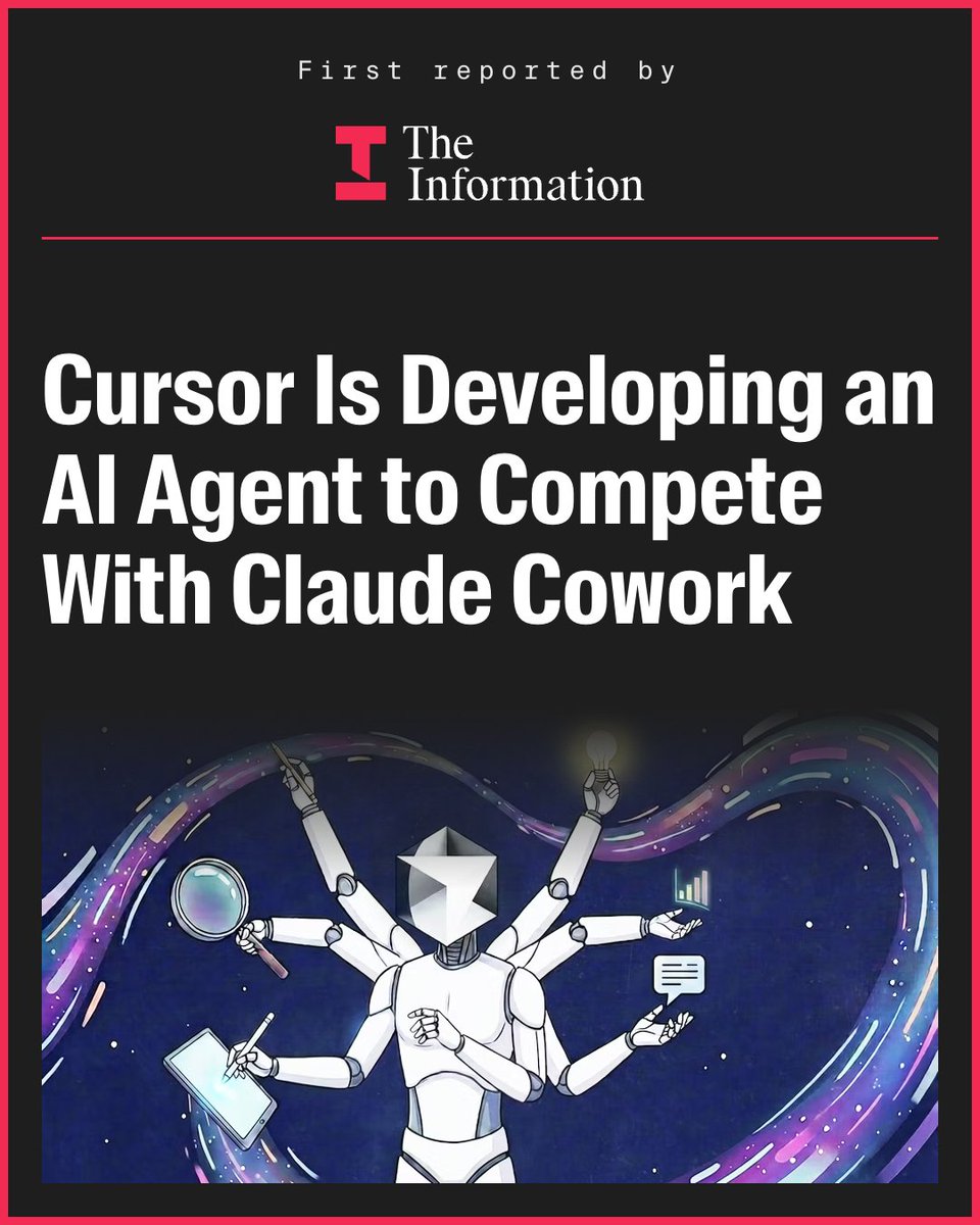 theinformation's tweet photo. Exclusive: Cursor is developing a general-purpose AI agent called Sand as it looks beyond coding tools for its next wave of growth.

More details: https://t.co/TRGRN6JT2V https://t.co/tCal4qqjk7