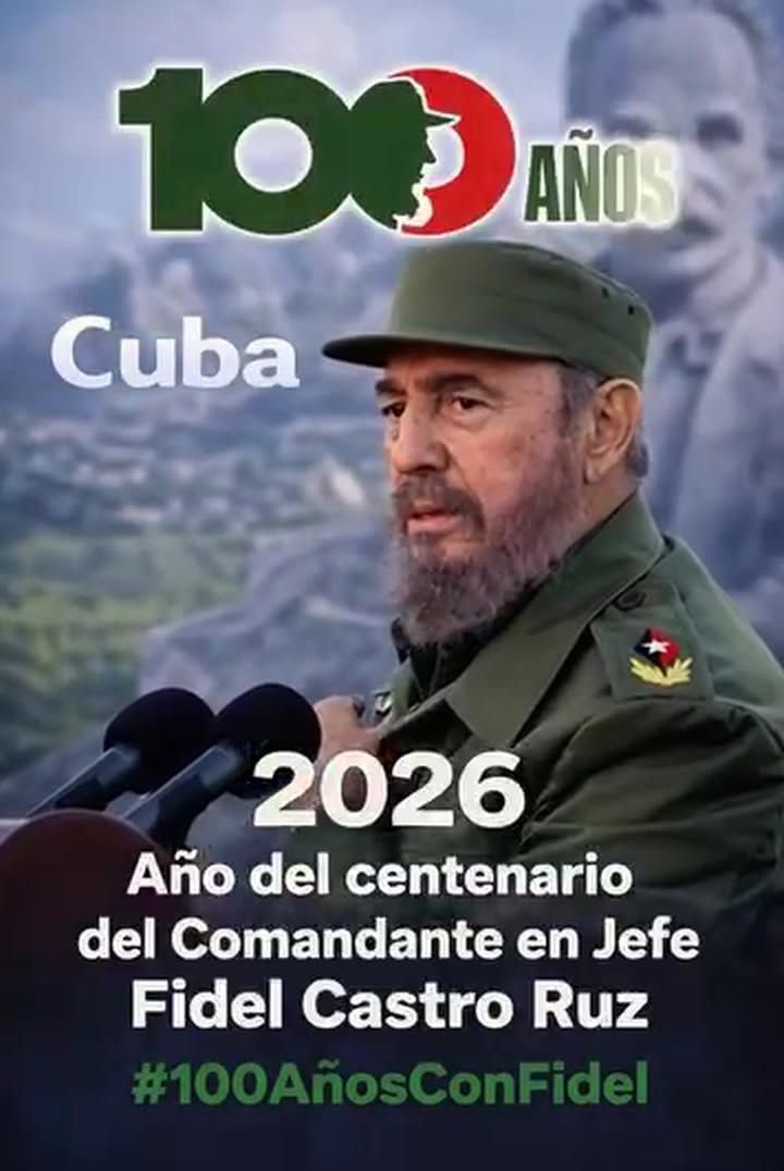 radio26cu's tweet photo. ...Y junto a Fidel gritemos
hasta remover la tierra,
nuestra consigna de guerra
¡Patria o Muerte! ¡Venceremos!

#100AñosConFidel https://t.co/bHqDBeho1C