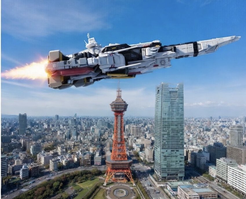 今何か飛んで行ったんやけど AIで模型画像を編集