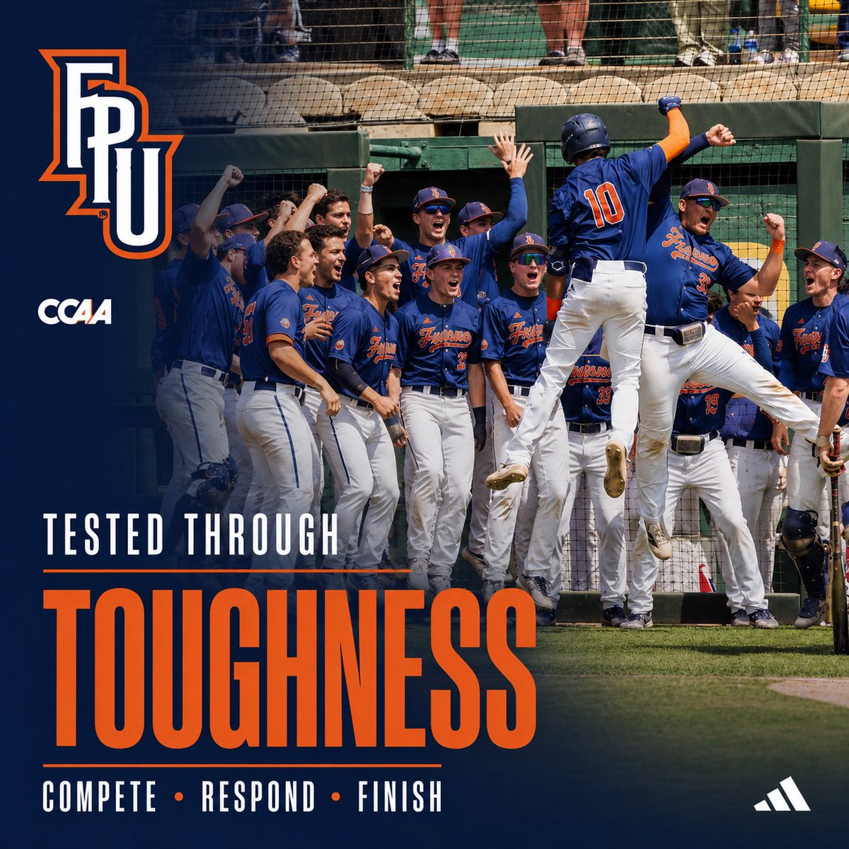 FPUBaseball's tweet photo. Tested through toughness.

Anybody can talk about competing when things are going well. Toughness is shown when the game gets hard, when adversity hits, and in how you respond in those moments.

At Fresno Pacific, toughness is part of the standard. https://t.co/ATEEVSNvLT
