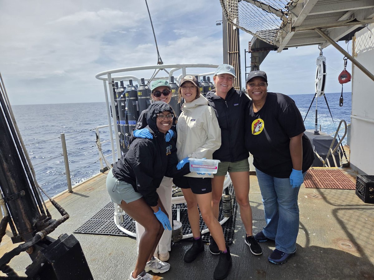 oceanexplorer's tweet photo. During the current expedition, the science team processed a total of 152 eDNA samples and set several records for collections aboard #Okeanos, including the record for highest number of CTD deployments on an expedition. Read more here: https://t.co/dx37aHIsGK https://t.co/4rzm287tEW