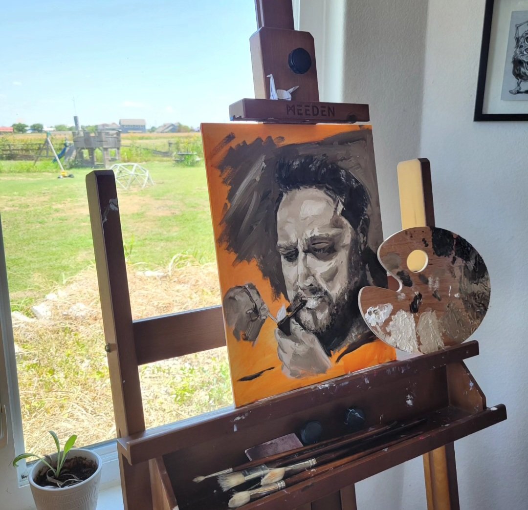 nvmtheburtons's tweet photo. I always told him I would paint him when he was old and grey. https://t.co/5M9zOTyArl