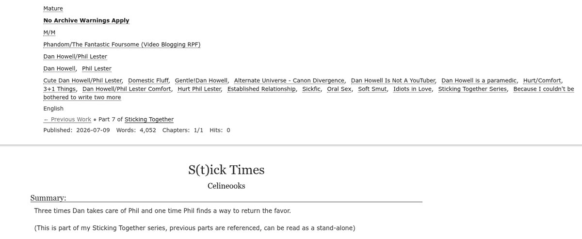 Celineooks's tweet photo. S(t)ick Times by Celineooks - Phandom/The Fantastic Foursome (Video Blogging RPF) https://t.co/J73ZSwN8uv https://t.co/4P6f2fypkF