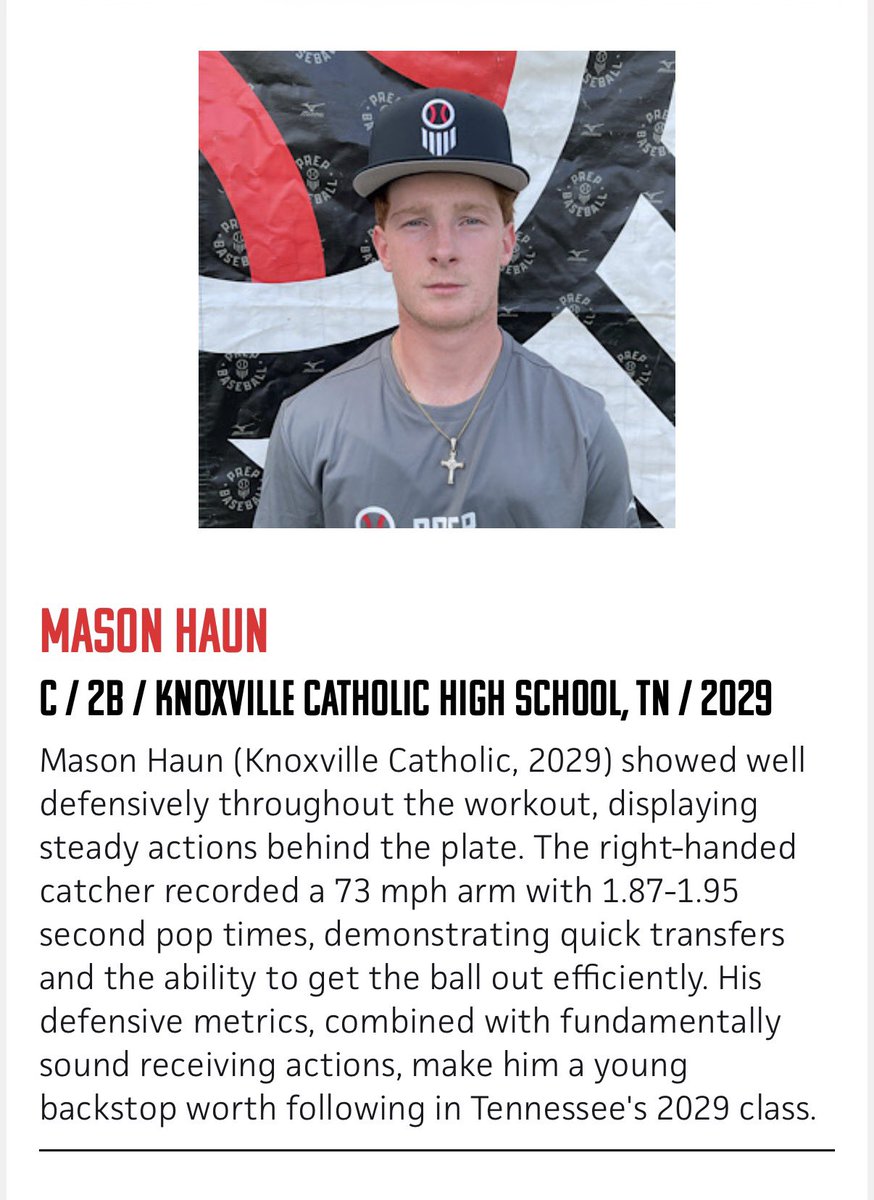 Mason194937's tweet photo. Thank you @PrepBaseballTN for the write up https://t.co/1GzABKBiY9