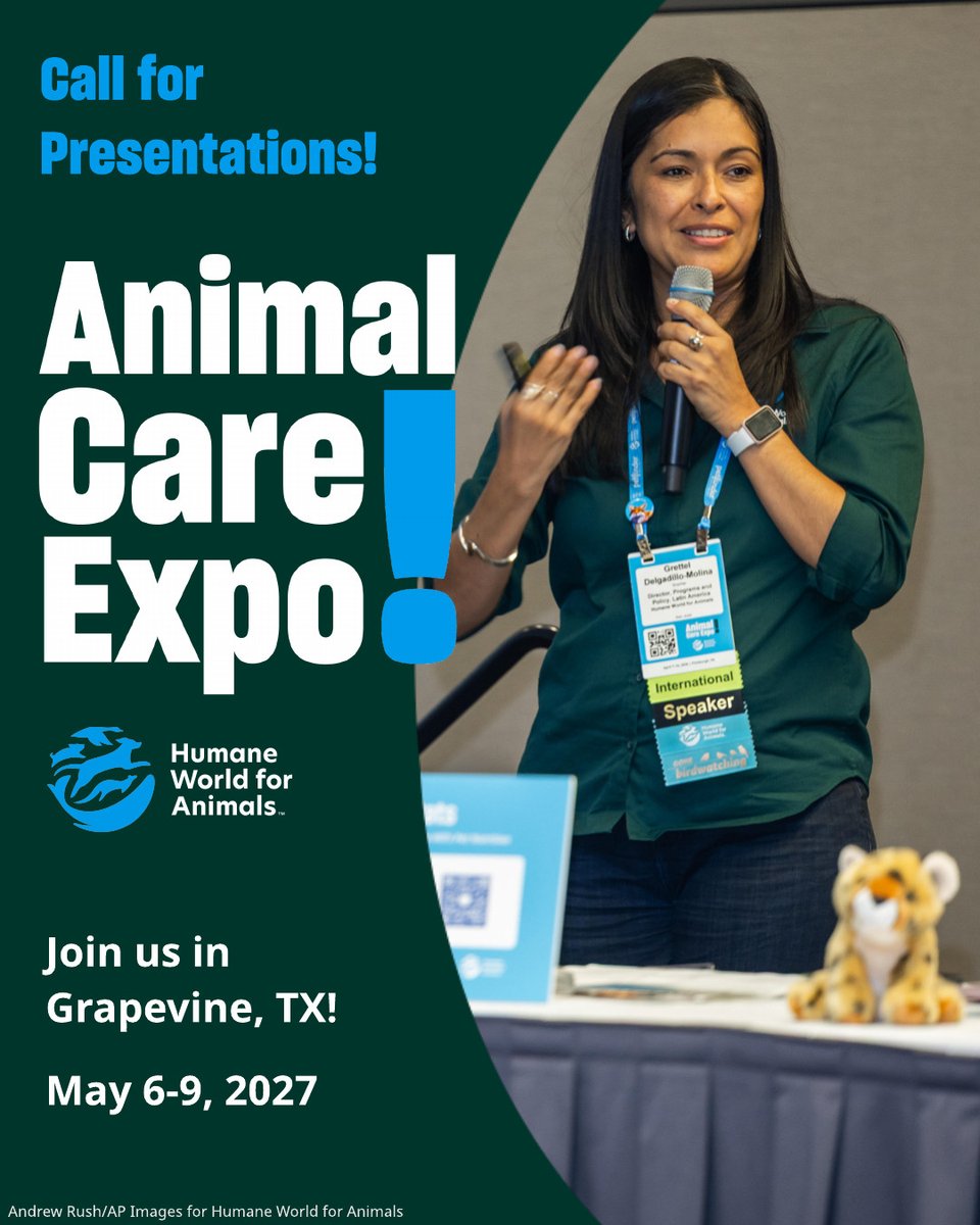 Humane_Pro's tweet photo. Last call for presentations for #AnimalCareExpo 2027! 📅 

Ready to inspire others and share your expertise? 🐾 The deadline for submissions is quickly approaching on Tuesday, July 14, at 11:59 p.m. EDT, and we don't want you (or the animal welfare community) to miss out! Submit your ideas today while there's still time at: https://t.co/gj9Bn72RUK