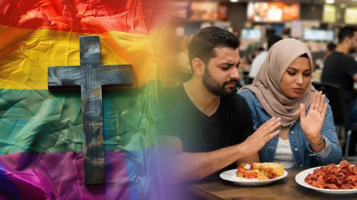SaltyGoat17's tweet photo. Trying to force PORK on a MUSLIM is disrespectful and rac*st...

Trying to force LGBTQ on a CHRISTIAN is tolerant and if you REFUSE you're a BIGOT...

Funny how that works huh? https://t.co/mMuJr5EfFt